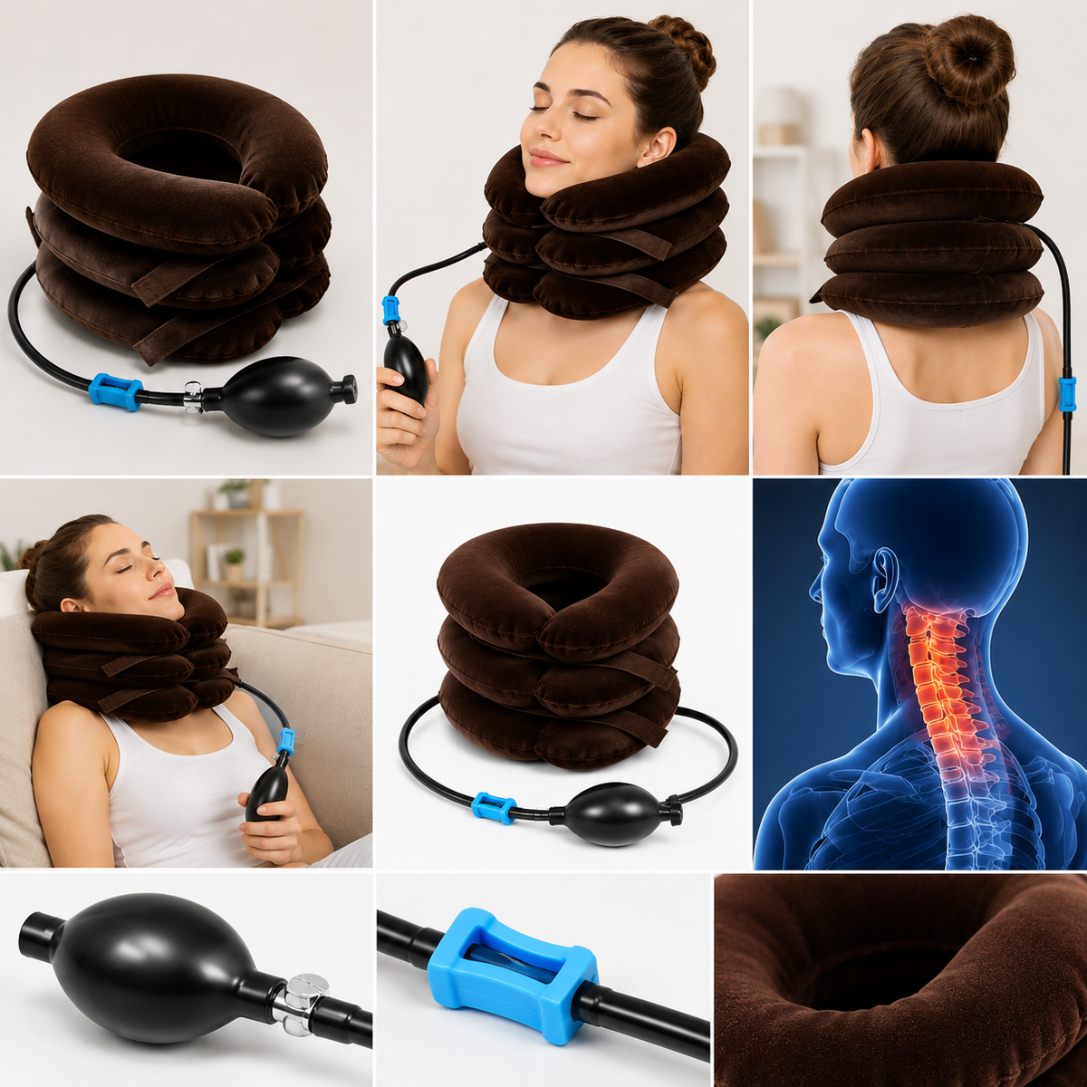 Adjustable Neck Stretcher | Cervical Traction Device for Neck Support & Relaxation